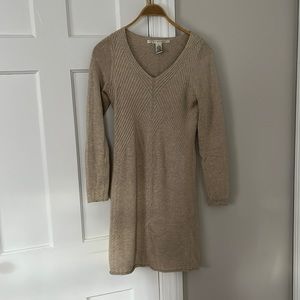 Cream sweater dress